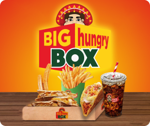 Wähle aus verschiedenen Big Hungry Menüs aus.
