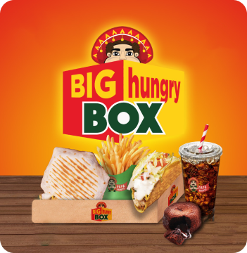Wähle aus verschiedenen Big Hungry Menüs aus.