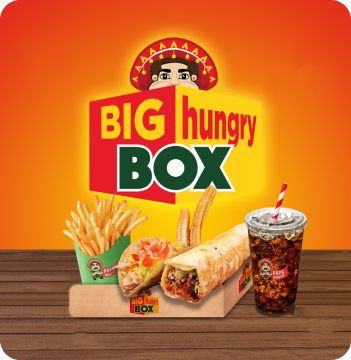 Wähle aus verschiedenen Big Hungry Menüs aus.