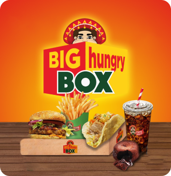Wähle aus verschiedenen Big Hungry Menüs aus.