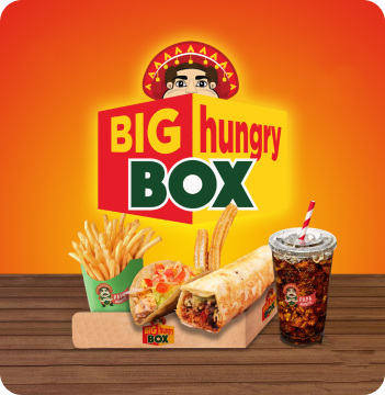 Wähle aus verschiedenen Big Hungry Menüs aus.