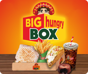 Wähle aus verschiedenen Big Hungry Menüs aus.