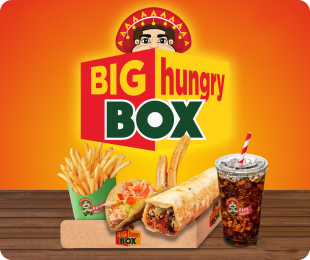 Wähle aus verschiedenen Big Hungry Menüs aus.