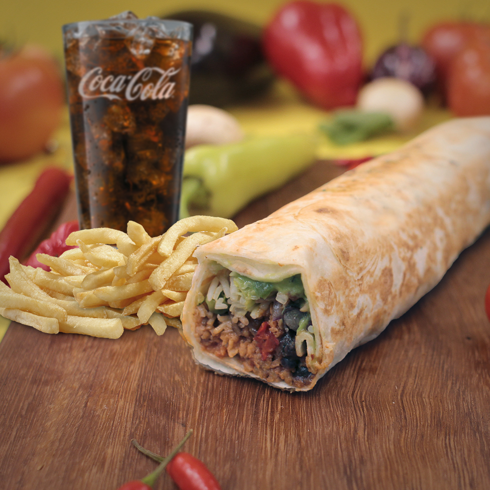Wähle aus verschiedenen Arten von Burritos.
