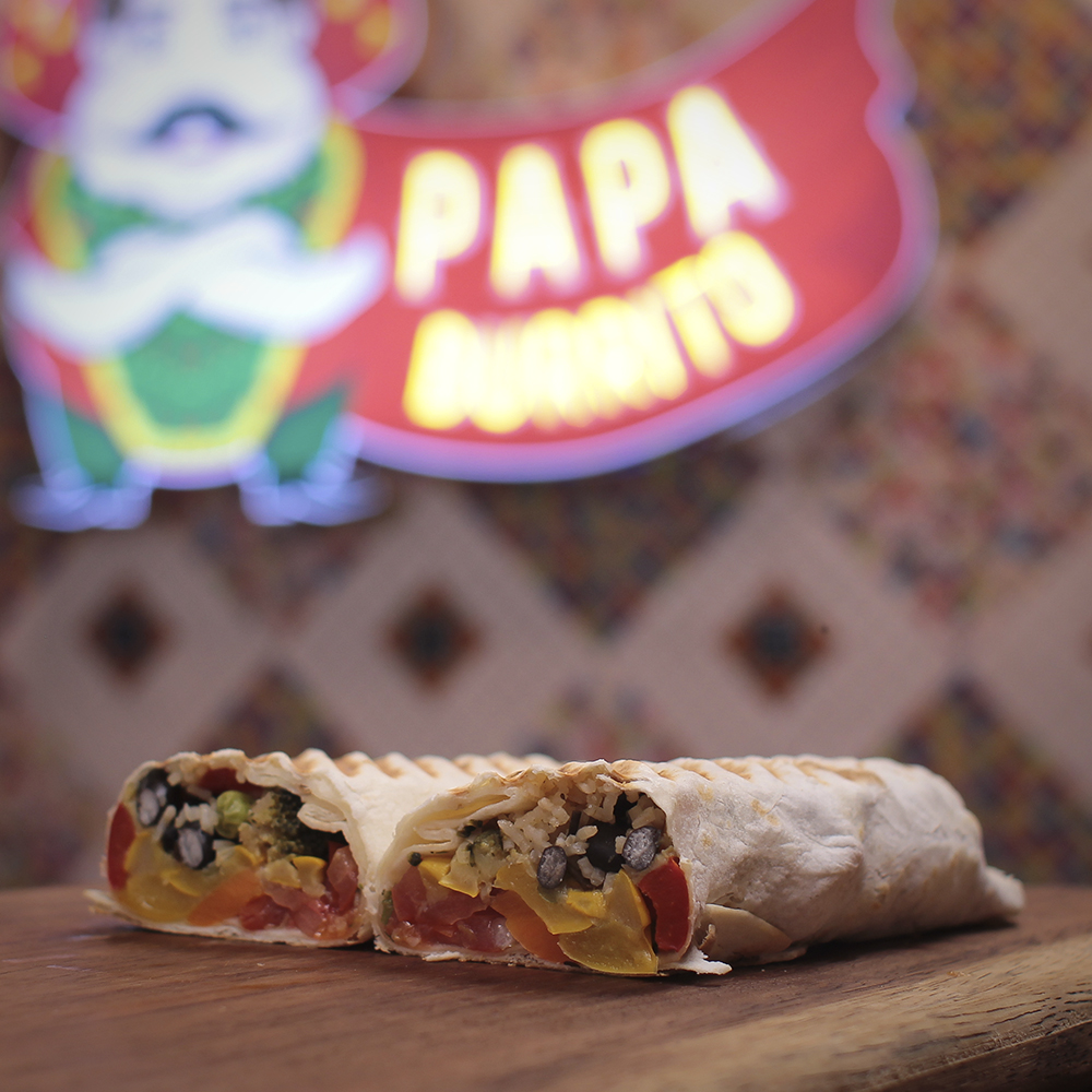 Wähle aus verschiedenen Arten von Burritos.