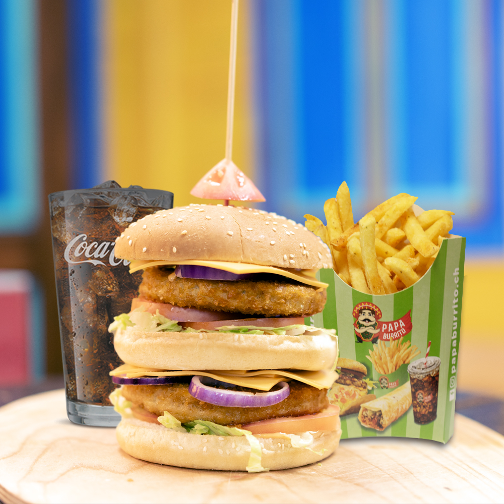 Der PAPA BURRITO Hamburger macht den amerikanischen Klassiker – mexikanisch pikant.
